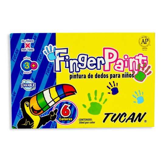 6 Playcolor Finger Paint 40 ml. Basic pintura de dedos de Instant